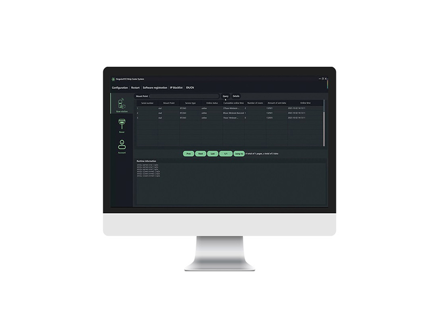 Interfaccia SingularCaster per la correzione RTK standard