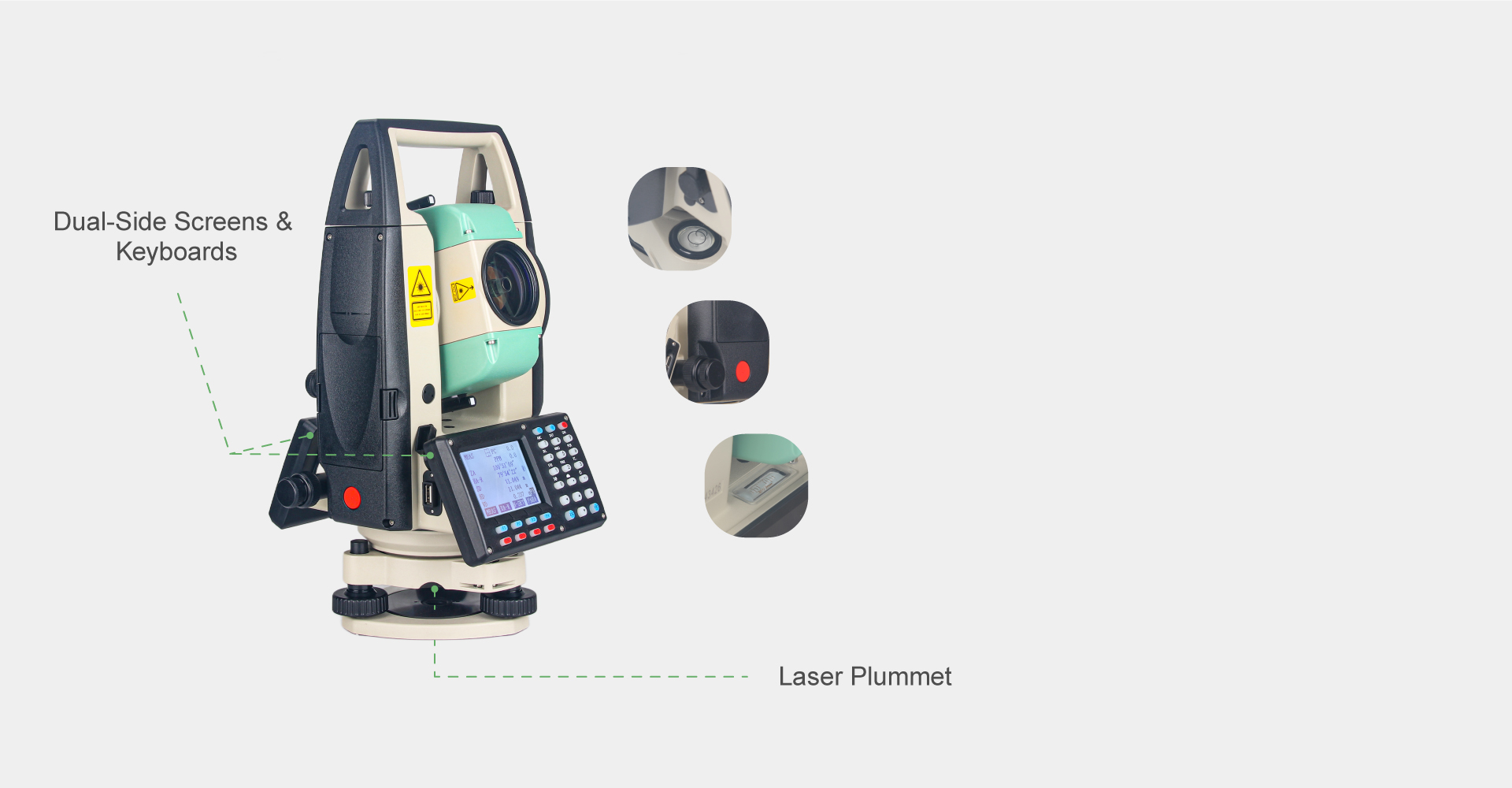 STS2 Total Station con funzionalità intuitive e doppi pannelli di controllo