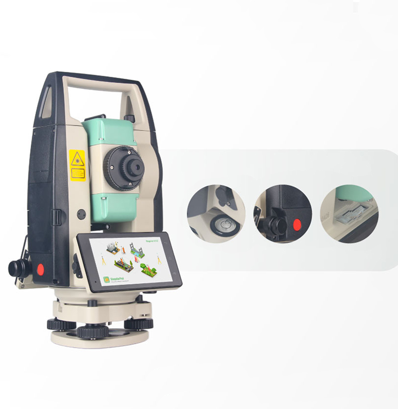 STSA9 Android Total Station con livelli fisici, bolle digitali, piombo laser e pulsante di misurazione per l'efficienza sul campo