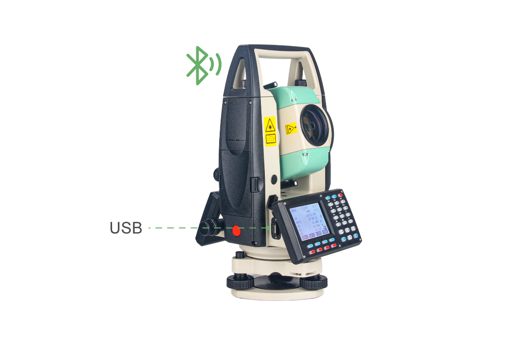 STS2 Total Station con connettività flessibile: memoria interna, USB e Bluetooth