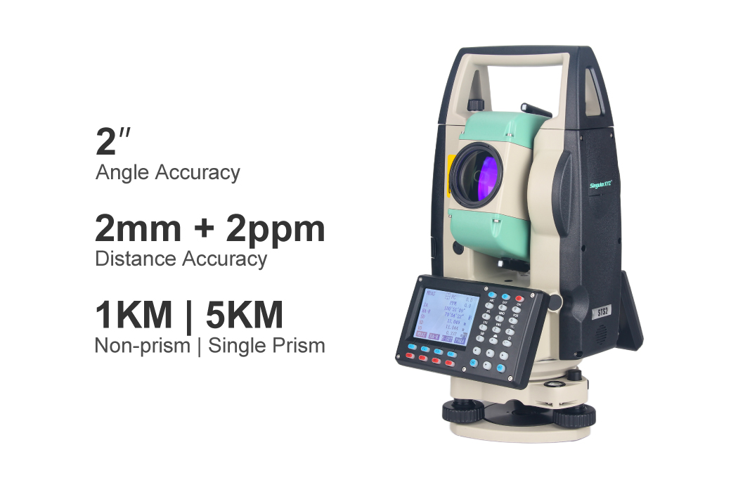 STS2 Total Station: precisione angolare 2" e precisione distanze fino a 5000 m