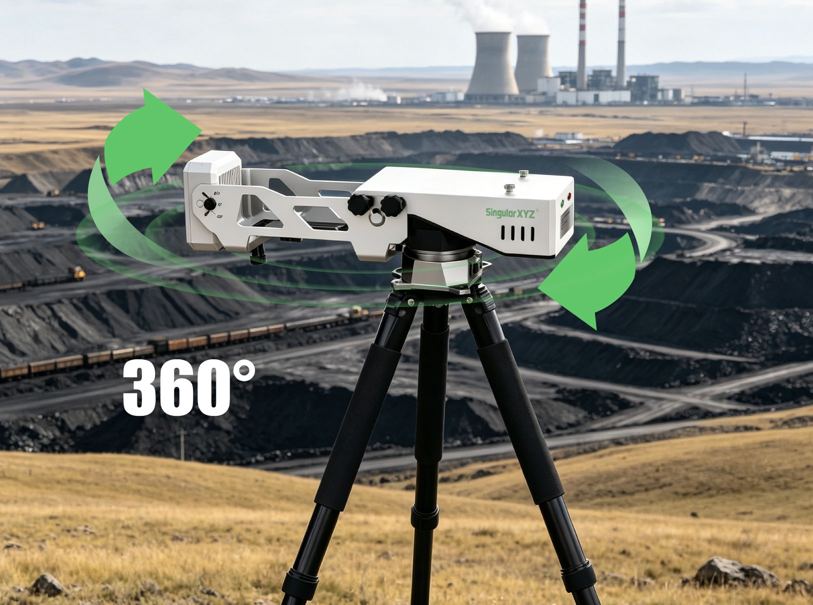 MR5000 Monitoring Radar in campo con scansione a 360°
